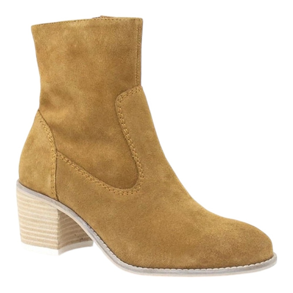 🆕 NWT Crevo Jade Suede Block Heel Above Ankle Full Zip Up Boot